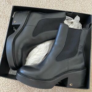 Leather Coach Boots